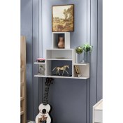 Resim Givayo Nicci Duvar Rafı-Beyaz 