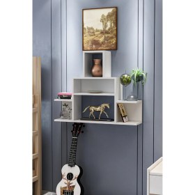 Resim Givayo Nicci Duvar Rafı-Beyaz 