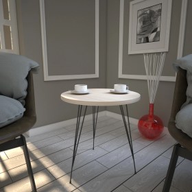 Resim Pasific Home Sandalf Yan Sehpa, Metal Ayaklı, Açık Meşe 