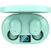 Resim LESGO E6s Bluetooth 5.0 Kablosuz Kulaklık Çift Mikrofonlu Powerbank Kutulu Şarj Kablosu Yeşil 