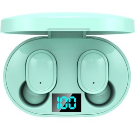 Resim LESGO E6s Bluetooth 5.0 Kablosuz Kulaklık Çift Mikrofonlu Powerbank Kutulu Şarj Kablosu Yeşil 