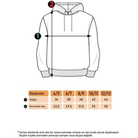 Resim Kız Çocuk Oversize Kapüşonlu Fermuarlı Düşük Omuz Baskılı Lastikli Sweatshirt - 3 İplik Şardonlu Somon 