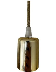 Resim Sarkıt Lale Duy -kumaş Kablo- Gold-rosegold-eskitme Renk Seçeneği Ampul Dahil Değildir Ahşap 