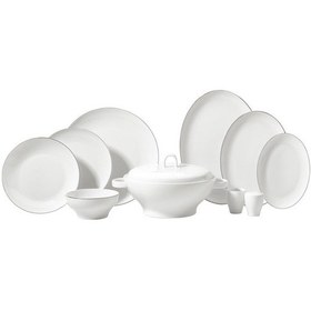 Resim KORKMAZ A8186 LİDYA PLATİN COLL.60 P YEMEK TAKIMI 