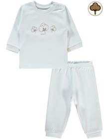 Resim Civil Baby Bebek Organik Pijama Takımı 1-9 Ay Beyaz 