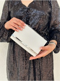Resim she poly Çupra Sedef Abiye Clutch Portföy Çanta 