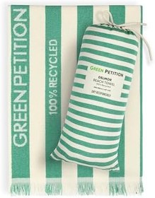 Resim Green Petition Delmor Plaj Havlusu - Taşıma Çantalı, Doğa Dostu,%100 Geri Dönüştürülümüş, Sürdürülebilir, Organik, Hızlı Kuruma, Kimyasal İçermeyen, Boyasız, Canlı Renkler (Lime, 100 x 180 cm) 
