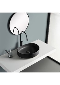 Resim Ey-4713ms Tezgah Üstü Lavabo Mat Siyah 