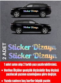 Resim Kişiye Özel Yazı - 2 Adet Isim Soyisim Yazı - Araba - Oto - Araç -motosiklet - Karavan Sticker Etiket 00096 20 Cm 