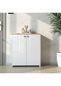 Resim Misterium Via 2 Kapaklı Çok Amaçlı Ayakkabılık ve Antre Dolabı - Beyaz 