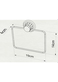 Resim Krom Vakumlu Banyo Havlu Askısı Kare 2 Adet Gönderilir Krom 