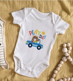 Resim Bitmeyenkartus Bk Kids Play Day Tasarımlı Bebek Body Zıbın - Model 1 Çok Renkli 