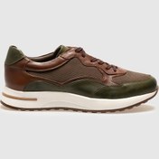 Resim Cabani Hakiki Deri Haki Bağcıklı Erkek Spor Ayakkabı Haki 