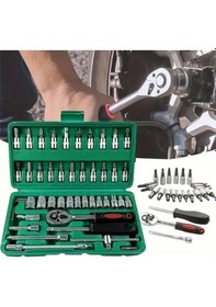 Resim Ganzhoushop Zilinn Tamir Seti, Otomotiv Kombinasyonu Fonksiyonlu El Dişli Çok Anahtar Aleti Alet 46pcs 24 Lh 