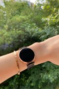 Resim ÇENÇEN Unisex Siyah Kordon Rose Renk Çelik Kasa Dijital Dokunmatik Led Ekran Kol Saati 