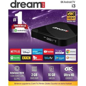Resim Dreamstar İ3 Android Tv Box 2gb Ram 16gb Hafıza Android 12 tv BOX Uyumlu 