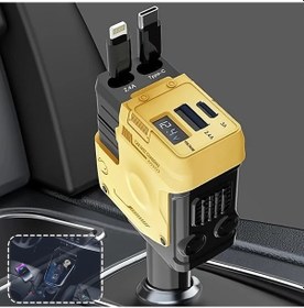 Resim Cloud011 66w 4ü1 Mekarj Araç Şarj Cihazı 315inç 2 Kablolu Dual Port Usb C İphone Uyumlu 