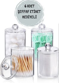 Resim Böğürtlen Home 4 Lü Banyo Düzenleyici Kulak Pamuğu Pamukluk Diş Ipi Ve Makyaj Düzenleyici Takı Dolap Içi Organizer 