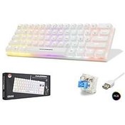 Resim Hadron G508B Beyaz Kablolu Mini Mekanik Blue Switch Rgb Oyuncu Klavyesi 