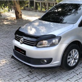 Resim MKG Vw Caddy 2010 - 2015 Ön Kaput Koruyucu Rüzgarlığı Piano Black 3.2 Mm Kalın Plastik 