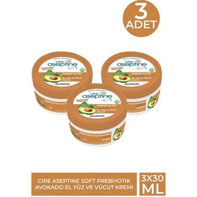 Resim Cire Aseptine Soft Prebiyotik Avokado El Yüz Ve Vücut Kremi 30 Ml 3 Adet 