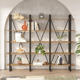 Resim Yurudesign ML4 5 Raflı Iron Metal Kitaplık 220 x 34 x 180 cm 