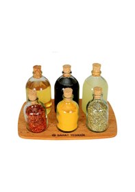 Resim Ahşap Bambu Mantar Kapaklı Baharatlık Sirkelik Limonluk Takımı 