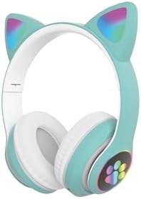 Resim Sunix Wireless 5.0 Stereo Kedi Kulak Üstü Bluetooth Kulaklık Yeşil BLT-44 