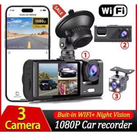 Resim Clevora Üç Kameralı Wi‑Fi Araç İçi Kamera – GPS Takip & G-Sensor Özellikli Güvenlik Çözümü 