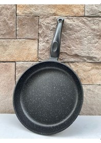 Resim Elit Alüminyum Döküm Granite 26 Cm Tava Siyah 