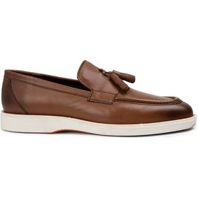 Resim Deery Hakiki Deri Taba Rengi Püsküllü Erkek Loafer - 01958mtbac01 Taba 