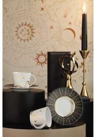 Resim Kütahya Porselen Cosmic Love 4 Parça 2 Kişilik Toledo Kahve Fincan Takımı 11910 