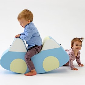 Resim Yumuşak Sallanan Oyuncak - Car - açık pastel mavi 