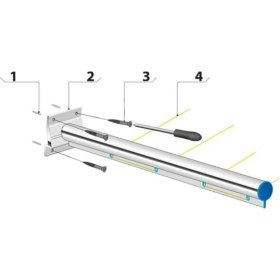 Resim Metal Balkon Çamaşır Kurutma Askısı Kurutmalık Duvara Monte Gümüş 