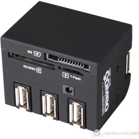 Resim 56 in 1 Combo Card Reader + 3 Port Usb Hub (ML-CE19B) 