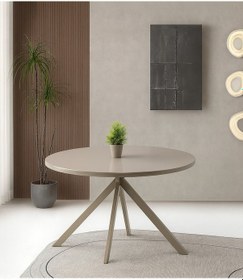 Resim Ahşap Yuvarlak Açılır Büyüyen Yemek Masası Cappicino 70x120cm Capicino 