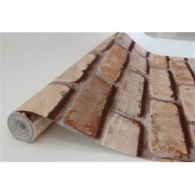 Resim 3 Boyutlu Tuğla Desenli Duvar Kağıdı (449400636) 