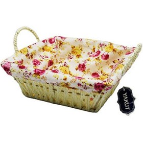 Resim Hasırlı Bezli Ekmek Sepeti Kare Renkli8823 925 Çok renkli 