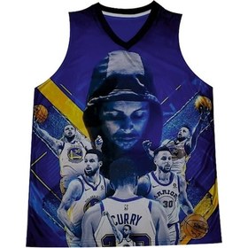 Resim Stephen Curry Basketbol Forma Mavi 