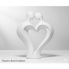 Resim Minimalist Aşk Temalı Sonsuz Bağ Heykeli - 11 Cm / 3d Yazıcı Baskısı 