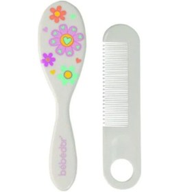 Resim Bebedor Çiçek Desenli Fırça ve Tarak Seti 