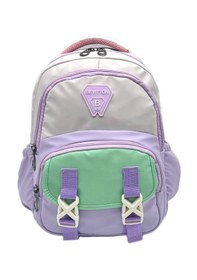 Resim Hafif Suya Dayanıklı Unısex Lüks Kreş Ana Okulu & Kreş Okul Çantası Bej - Lila 