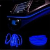 Resim Şüscar Oto Araç Araba Içi Torpido Ledi Renkli Ip Neon LED 2 Metre Mavi 