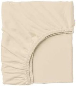 Resim 2 Adet Pamuklu Ve Lastikli 60 X 120 Cm Penye Bebek Çarşaf, KREM-BEYAZ 
