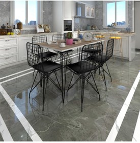 Resim Knsz masa sandalye takımı hem75mazlum crdsyh 130*070 6 sandalye syhsyh 