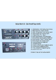 Resim Belcat Merit-10 10 Wat Kayıt Yapabilen Gitar Amfisi 