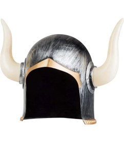 Resim Mena Rise Mega Boynuzlu Viking Ivar Kaskı Eskitilmiş Desen Gümüş Renk - Lisinya 