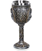 Resim Kişiselleştirilmiş Kadeh Kupa Ortaçağ Viking Şövalye Kraliyet Kadehi Kral Haçlı Kadeh Gotik Metal Bardak 