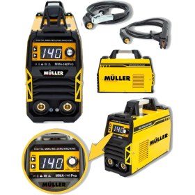 Resim Müller Alman Monostick Sx Çift Kartlı 140 Amper Inverter Kaynak Makinesi Dijital Göstergeli 