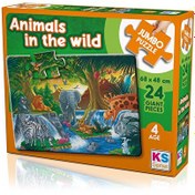 Resim KS Games 24 Parça Jumbo Puzzle - Animal in The Wild 